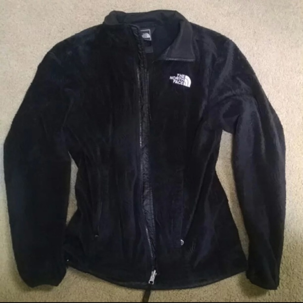 Black North Face Jacket with cute design.